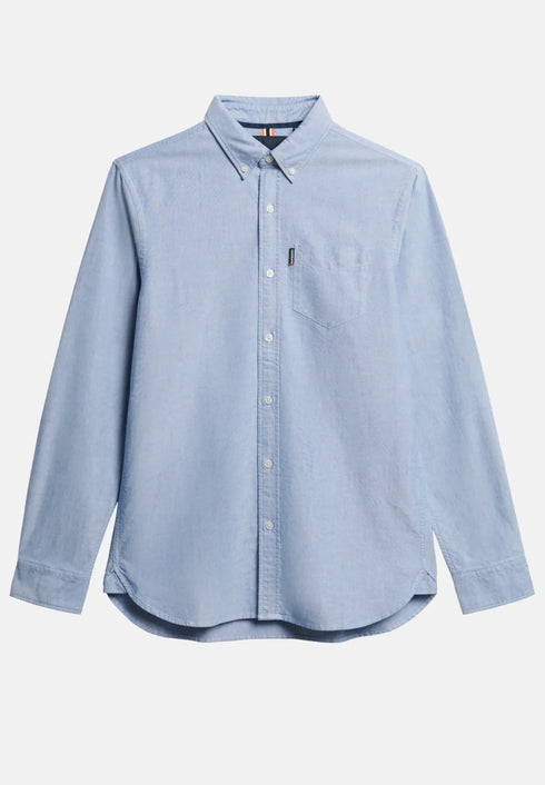 Superdry Oxford B/D Casual Shirt Azur Blue